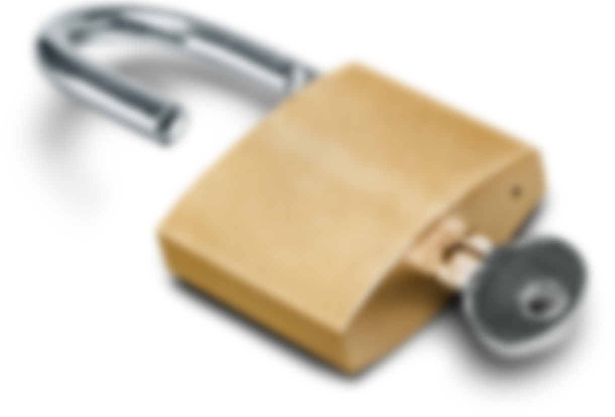 Open Padlock and Key